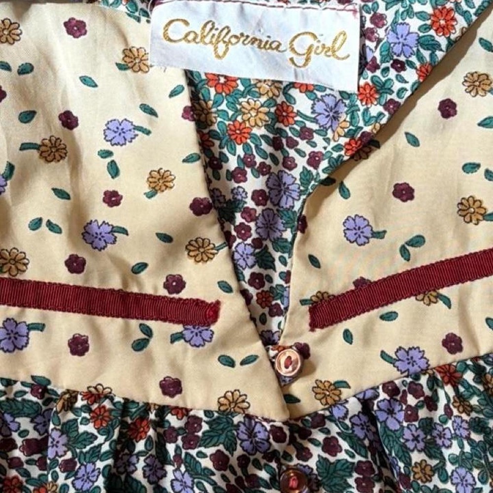 Vintage 70s Ditsy Floral Prairie Dress - Picture 8 of 8